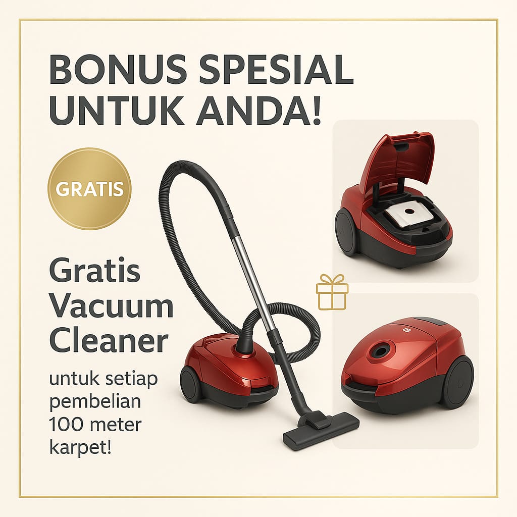 toko karpet masjid jogja bonus vacuum cleaner