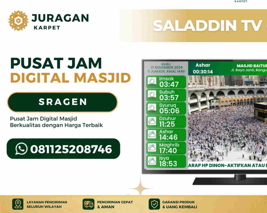 Toko Jam Digital Masjid Sragen Solusi Modern untuk Informasi Sholat yang Lebih Akurat