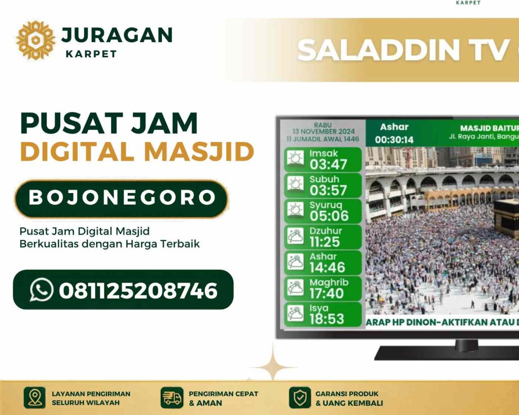 Jam Digital Masjid Bojonegoro untuk Sistem Informasi Masjid yang Lebih Praktis